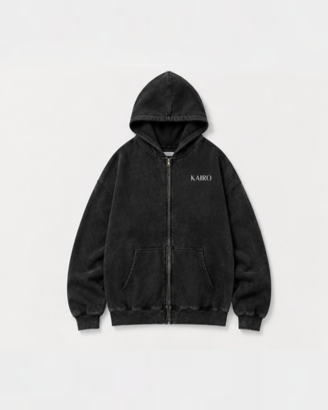 Vintage Washed Zip-Up Hoodie