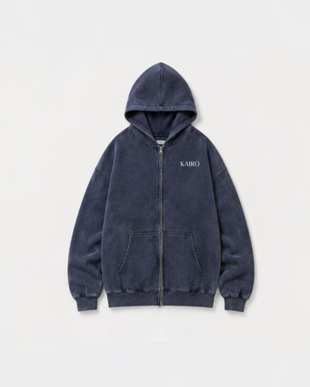 Vintage Washed Zip-Up Hoodie