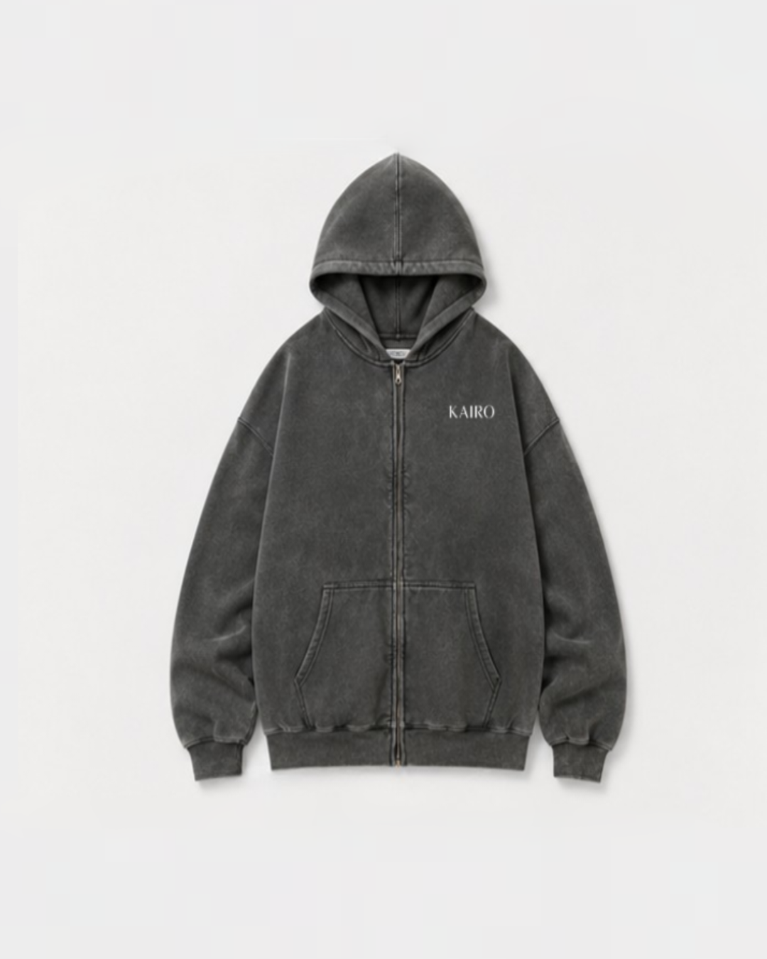 Vintage Washed Zip-Up Hoodie