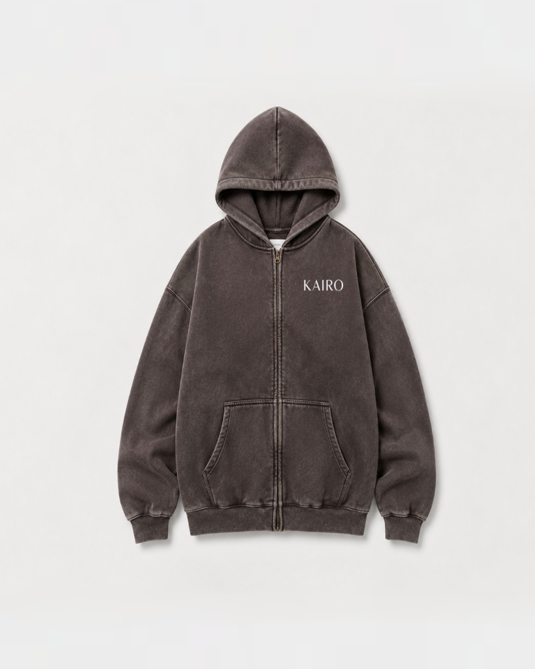 Vintage Washed Zip-Up Hoodie
